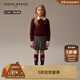 Teenie Weenie Kids小熊童裝秋男女童經(jīng)典百搭休閑風(fēng)圓領(lǐng)羊毛毛衣 酒紅色 110 cm