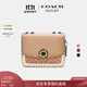 蔻馳（COACH）【專(zhuān)享直降】奧萊女士女包經(jīng)典標志鉚釘裝飾MADISON單肩包斜挎 棕黃色 灰褐色 混合色(新款)