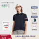TOMMY HILFIGER25春夏新款男透氣珠地棉高級撞色短袖/休閑通勤鑲邊翻領(lǐng)POLO 【織帶袖邊】藏青色DW5 L （推薦：150-165斤）