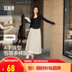 森馬（Semir）半身裙女磨毛純色A字長(zhǎng)裙百搭秋季純棉寬松傘裙顯瘦101524120007