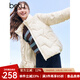 百圖betu女裝秋季新款羽絨服立領(lǐng)輕薄羽絨服夾克式短外套2409T07 杏色 M