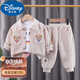 迪士尼（Disney）男童春秋套裝痞帥氣男孩衣服1一2-3歲寶寶衛衣童裝兒童秋裝三件套 米黃-雙熊兩件套無(wú)內膽 110 (升級款)cm
