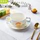 思佰得diy骨瓷餐具碗盤(pán)簡(jiǎn)約家用套裝創(chuàng  )意卡通兒童餐具韓式碗碟盤(pán) 雙耳碗碟