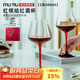 MUMU紅領(lǐng)結(jié)勃艮第紅酒杯一對(duì)家用輕奢高級(jí)感紅桿水晶高腳杯醒酒器套裝