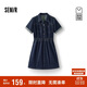 森馬（Semir）森柔牛仔|商場(chǎng)同款牛仔連衣裙女工裝風(fēng)2025夏季短裙103325114009