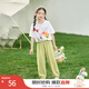 茵曼兒童女童防蚊褲涼感休閑長褲2025夏季洋氣束腳褲子薄款中大童潮 綠色-F3832174A 140