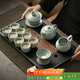 不拙汝窯茶具整套高檔茶壺茶杯小茶盤(pán)家用功夫茶具悅禾12頭泡茶套裝