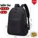 Walker Shop【2025年新款】雙肩包男防水尼龍布書(shū)包大容量簡(jiǎn)約高級通勤背包男 典雅黑【耐磨尼龍布】 30cm*15cm*45cm【新品】