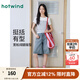 熱風(fēng)（Hotwind）女士牛仔短褲2025年夏季新款高腰港風(fēng)時尚牛仔中褲復(fù)古五分褲 06蘭色 28