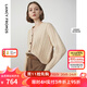 朗姿羊毛v領(lǐng)毛針織衫ol風(fēng)開衫長袖冬季通勤內(nèi)搭上衣女新款 淺米色2 M