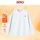 SPAO圓領(lǐng)超細旦長(cháng)袖T恤男女2025冬季保暖防寒內搭打底衫SPCX25SG02XY 白#SP象牙熊-刺繡車(chē) L