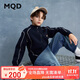 馬騎頓（MQD）男童25秋新款街潮學(xué)院風(fēng)字母半高領(lǐng)針織毛衣開(kāi)衫