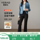 婭麗達羊蠶絨喇叭褲女高腰顯瘦休閑褲黑色長(cháng)褲子保暖褲加絨微喇褲 黑色（A0） 27