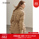 AMII女裝2025冬季黑科技石墨烯羽絨服女立領(lǐng)收腰小個(gè)子保暖鴨 駝色 M 160/84A