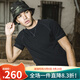 AKSERIES【商場(chǎng)同款】AK男裝衣多穿復古華夫格全棉透氣短袖t恤男1900334 藏藍 M
