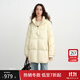 范思藍恩超輕泡芙中長(cháng)款羽絨服女冬2025新款連帽90白鴨絨外套4138 蘋(píng)果黃 XS