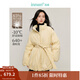 茵曼（INMAN）2025秋冬女裝新款設計感A字花苞廓形羽絨服季小立領(lǐng)腰帶棉外套 暖杏色 S 155-162cm /95-110斤