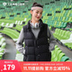 坦博爾羽絨馬甲女短款立領(lǐng)寬松保暖女士背心馬夾TD238006 黑色 165 