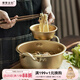 摩登主婦韓式泡面鍋家用宿舍煮方便面黃鋁鍋雙耳韓國拉面鍋小湯鍋 基礎(chǔ)燃?xì)饪睢靖侥究辍?18cm
