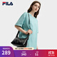FILA【月牙包】斜挎包抗菌內里女包2025秋季新款休閑單肩包百搭腋下包 正黑色-BK XS