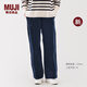 無印良品（MUJI）女式 彈力 燈芯絨 輕便直筒褲 褲子女款25年秋季新品女裝BE1Y5A5A 藏青色 M (160/66A)