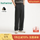 熱風(fēng)休閑褲男2025年秋季新款男士通勤基礎(chǔ)休閑百搭直筒褲長(zhǎng)褲子 01黑色 L