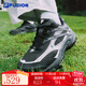 FILA FUSION斐樂潮牌男鞋復古跑鞋2025秋季新款戶外鞋登山徒步鞋 【男】黑/暗墨綠-BS 41