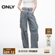 ONLY2025秋季新款工裝休閑風(fēng)寬松闊腿褲長(cháng)褲牛仔褲女|125132137 J33 350水洗牛仔藍 S S標準褲長(cháng)
