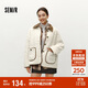 森馬（Semir）外套女冬仿兔毛拼接燈芯絨翻領(lǐng)寬松落肩上衣氣質(zhì)夾克107724108001