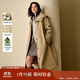 茵曼（INMAN）茵曼夾棉三防可拆毛領(lǐng)棉服2025冬女裝新款長(cháng)款風(fēng)衣外套 卡其色 M