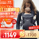 BabyBjorn瑞典原裝進(jìn)口嬰兒背帶前抱式后背透氣外出抱娃神器one網(wǎng)眼系列 煙灰色/網(wǎng)眼