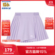 Skechers斯凱奇童裝女童梭織短裙夏季戶(hù)外舒爽透氣運動(dòng)休閑裙子P224G047 淺雪青色/00EW 160cm