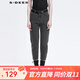 S.DEER圣迪奧2022年春季個(gè)性腰帶插袋撞色字母牛仔長(cháng)褲女裝S22180810 德國灰/87 M 165