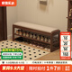 家逸實(shí)木換鞋凳入戶(hù)門(mén)口穿鞋凳高級感鞋架鞋柜床尾凳長(cháng)條坐凳可儲物 100cm胡桃色【可儲物】