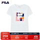 FILA 斐樂(lè )官方女子短袖T恤時(shí)尚運動(dòng)休閑圓領(lǐng)套頭打底上衣T恤