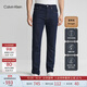 Calvin KleinJeans【遠紅外發(fā)熱】春秋男士ck修身直筒亞麻洗水牛仔褲J324294 1AP-牛仔深藍 31