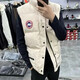 TL【莆田大鵝】08遠征加拿大羽·絨服男女情侶白鴨絨中長(cháng)款派克工裝 大鵝羽·絨馬甲-米白 XL 【78-85kg】