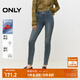 ONLY秋季萊卡復(fù)古做舊小個(gè)子緊身褲牛仔褲女|124432008 J34 390洗水牛仔藍(lán) S (160) 64A