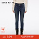 MISS SIXTY2025冬季新款復(fù)合絨牛仔褲女雙扣腰顯瘦修身小腳鉛筆褲 深藍(lán) 28
