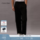 Calvin KleinJeans春秋男士簡(jiǎn)約字母印花ck抽繩運動(dòng)直筒休閑微彈長(cháng)褲J326799 BEH-太空黑 M