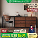 法莎蒂中古風(fēng)梳妝臺(tái)斗柜一體臥室復(fù)古化妝桌小戶(hù)型收納柜化妝臺(tái) 1.2m梳妝臺(tái)+1.4m六斗柜+桃心椅