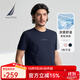 諾帝卡（NAUTICA）【單件直降】男裝25春夏新款索羅娜涼感汗布圓領(lǐng)T恤男TE5200 藏青4NV M
