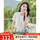 歐莎【云朵小衫】法式鏤空拼接短袖襯衫女夏新款減齡別致上衣 白色 L