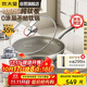 炊大皇純鈦炒鍋純鈦板0涂層不粘鍋鈦鍋30cm【假一賠十】電磁爐明火鈦瑞