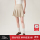 范思藍恩學(xué)院風(fēng)a字高腰半身裙女春裝2024新款百褶裙短裙24FS11141 象牙奶油 M