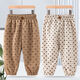 錦天豪客兒童罩褲寬松套棉褲秋冬男女寶寶防臟外罩褲子束腳褲罩單褲2到3歲 （滿(mǎn)印罩褲）米色圓點(diǎn)+咖色圓點(diǎn) 100 碼【建議身高90-100cm】