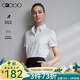 G2000【莫代爾彈性/贈送蝴蝶結(jié)/商場同款】女裝2025春秋短袖襯衫G2 莫代爾-贈送蝴蝶結(jié)-白色尖領(lǐng) M （36）