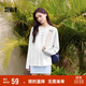 森馬（Semir）長(cháng)袖T恤女字母印花oversize個(gè)性2025夏季上衣鹽甜系109325101001