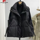 皮爾卡丹羽絨棉馬甲冬新韓版寬松坎肩大尺碼洋氣加厚馬夾 黑色 XL 建議125-145斤
