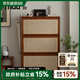 MUU實(shí)木玄關(guān)柜北歐日式復(fù)古家用大容量藤編鞋柜透氣入戶門口收納柜子 滿倉鞋柜
